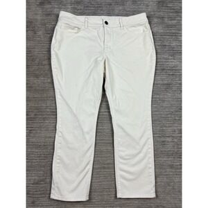 Riders By Lee Jeans Womens 18P Ivory Indigo Denim Cotton Blend Straight Leg